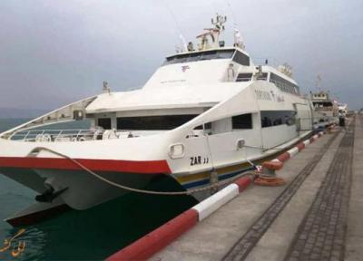 اولین کشتی پیشرفته گردشگری ایرانی در ساحل کیش، عکس